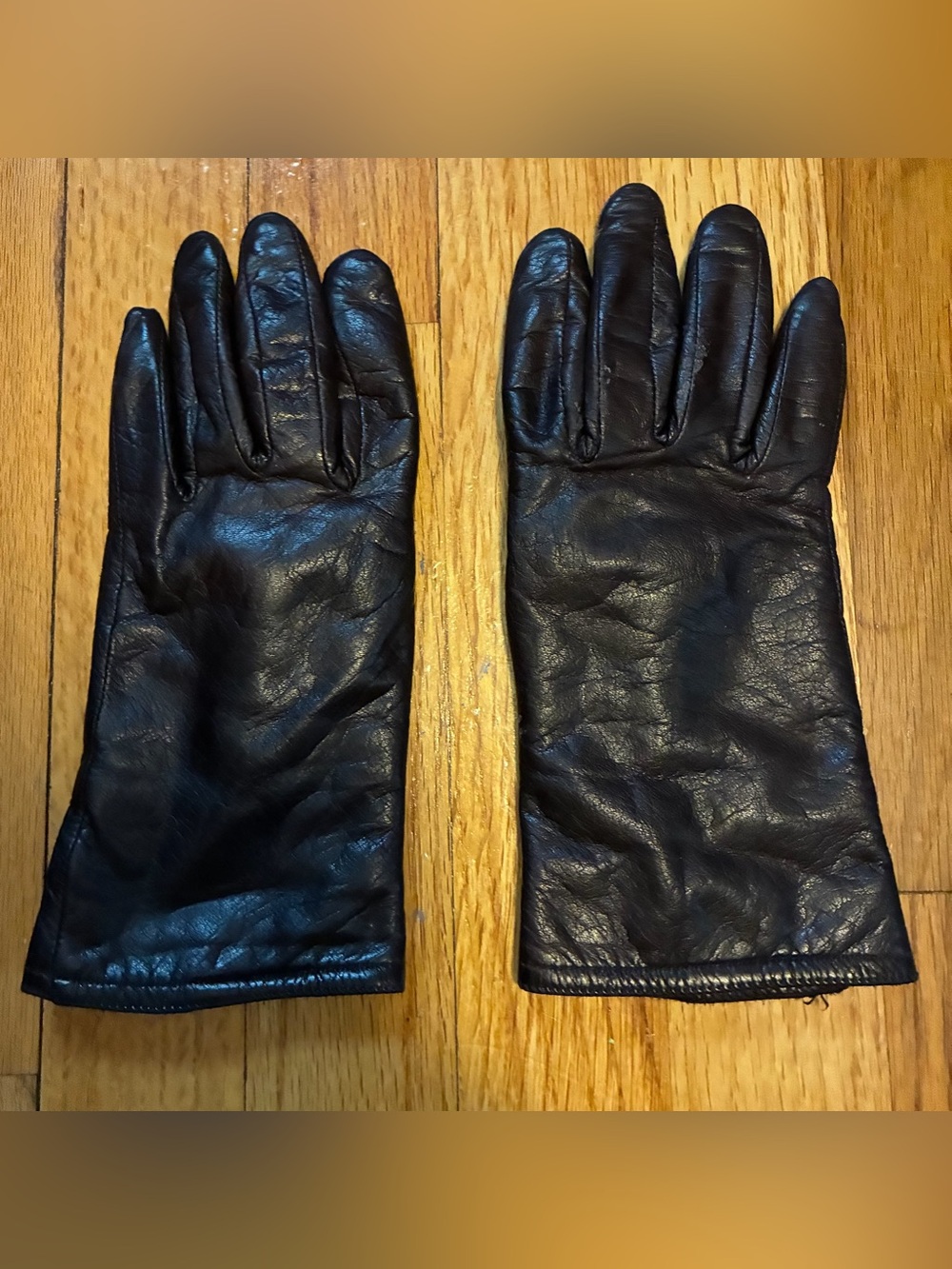 Broken-In Espresso Brown Soft Leather Gloves Thinsulate Thermal Lining Size M
